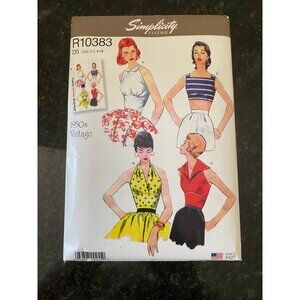 Simplicity 1950's Vintage Look Women's Top Pattern, R10383